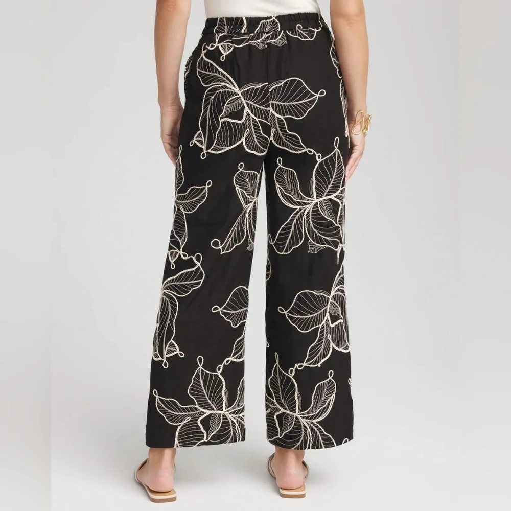 NWT Chicos Wide Leg Cropped Pants Size 1R - Picture 3 of 5